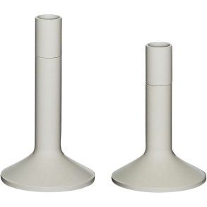 Hbsch Kindred Kerzenhalter 2er Set, Hellgrau