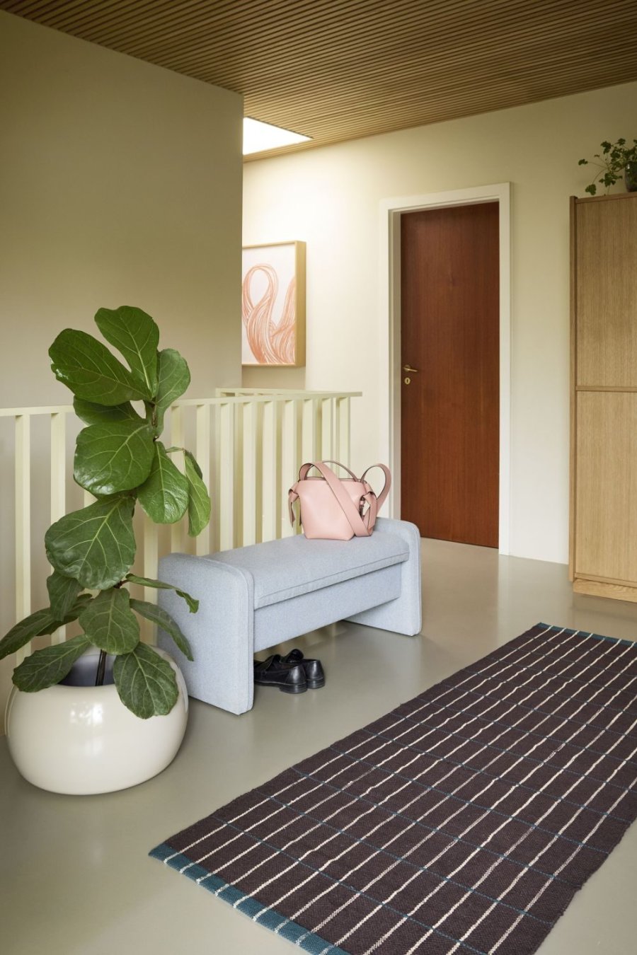 Hübsch Maru Kräutertopf 2er Set, Beige/Hellgrün