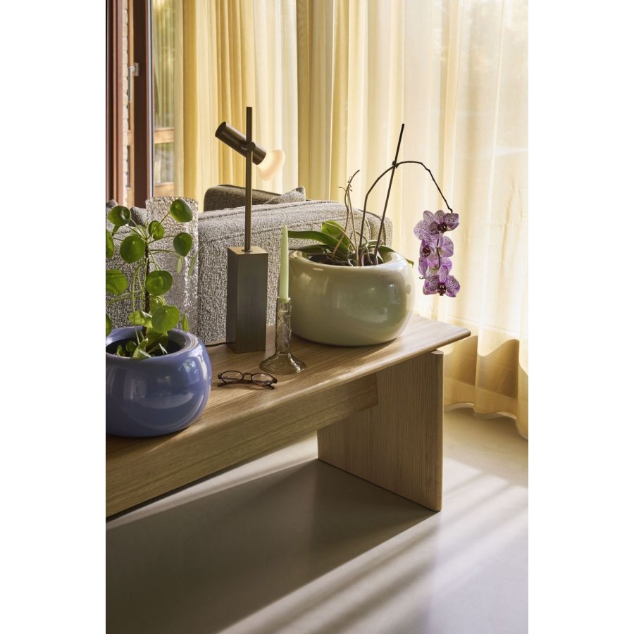 Hübsch Maru Kräutertopf 2er Set, Beige/Hellgrün