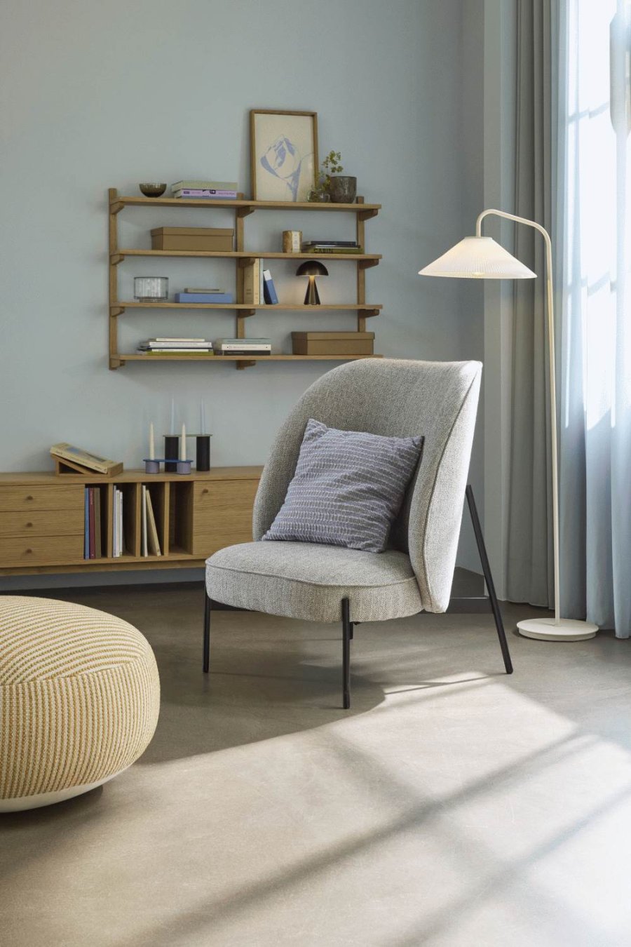 H&uuml;bsch Modu Lysestage 2 stk, Bl�/Brun/Gr�n/Lilla