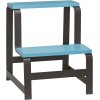 H&uuml;bsch Step Skammel H49 cm, Bl�/Brun
