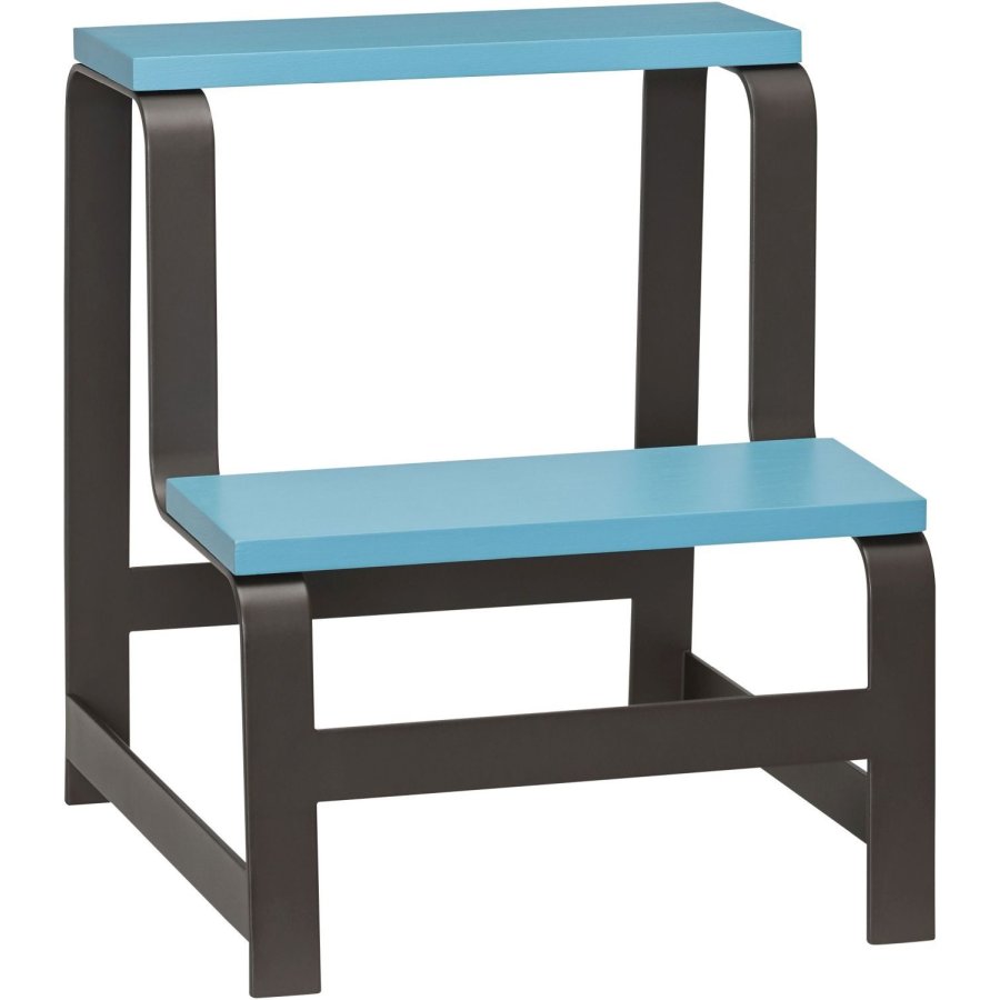 H&uuml;bsch Step Skammel H49 cm, Bl�/Brun