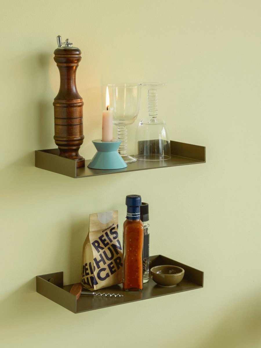 H&uuml;bsch Sheets Wandregal 30 cm, Dunkelgr&uuml;n