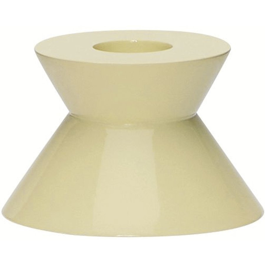 H&uuml;bsch Two Lysestage H5 cm, Gul