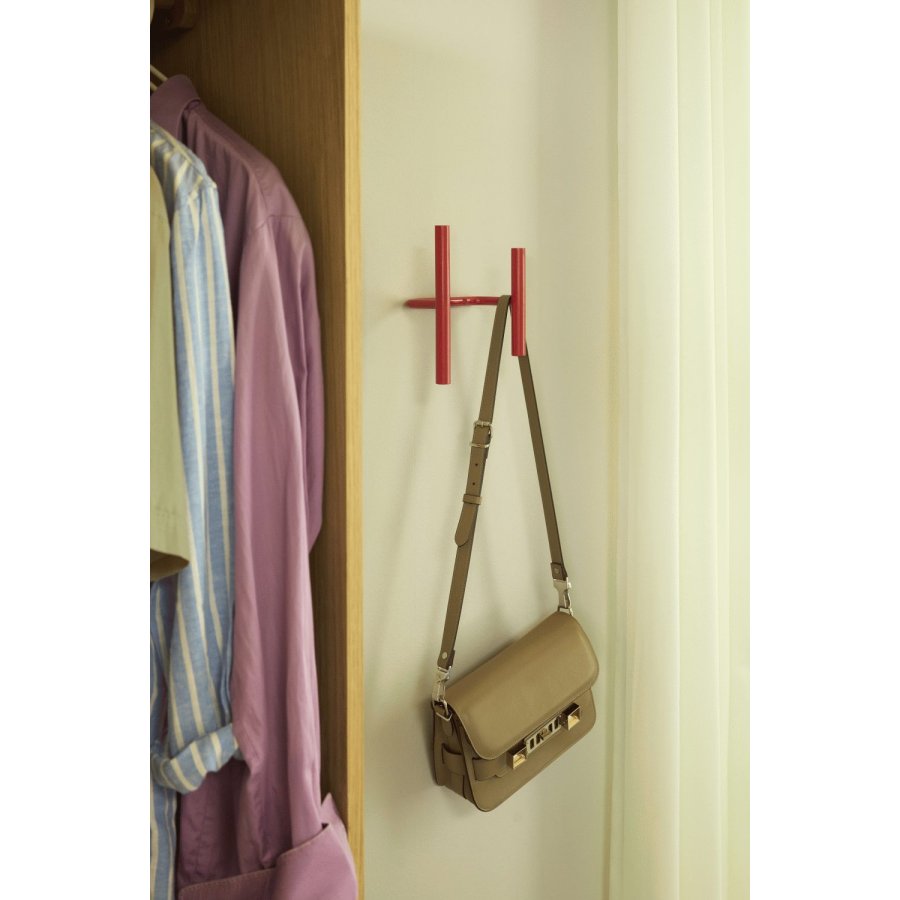 H&uuml;bsch Flip Wandgarderobe 20 cm, Rot