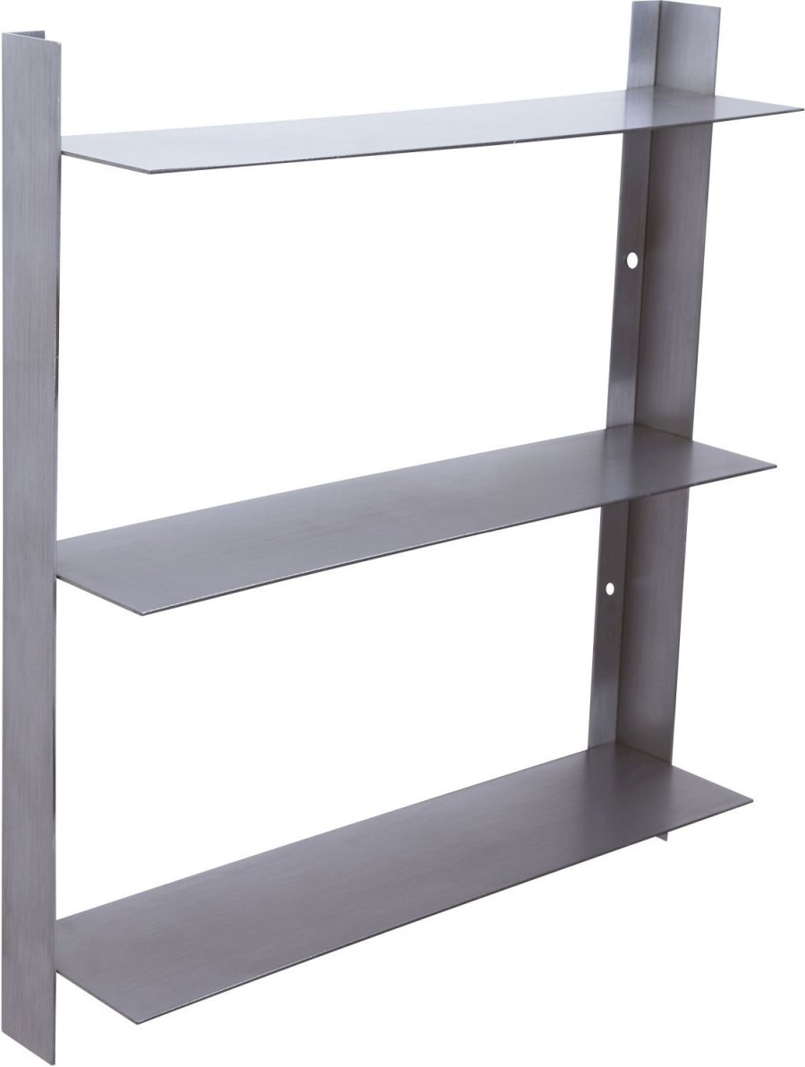 H&uuml;bsch Acier Wandregal H46 cm, Geb&uuml;rsteter Stahl
