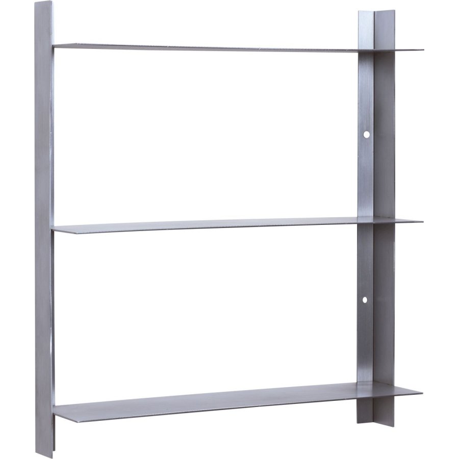 H&uuml;bsch Acier Wandregal H46 cm, Geb&uuml;rsteter Stahl
