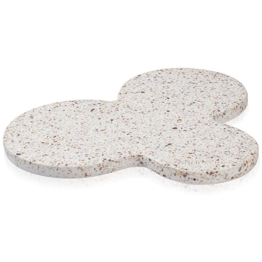 Humdakin Milano Terrazzo-plade 34x28x1,5 cm, Rd/Beige Terrazzo