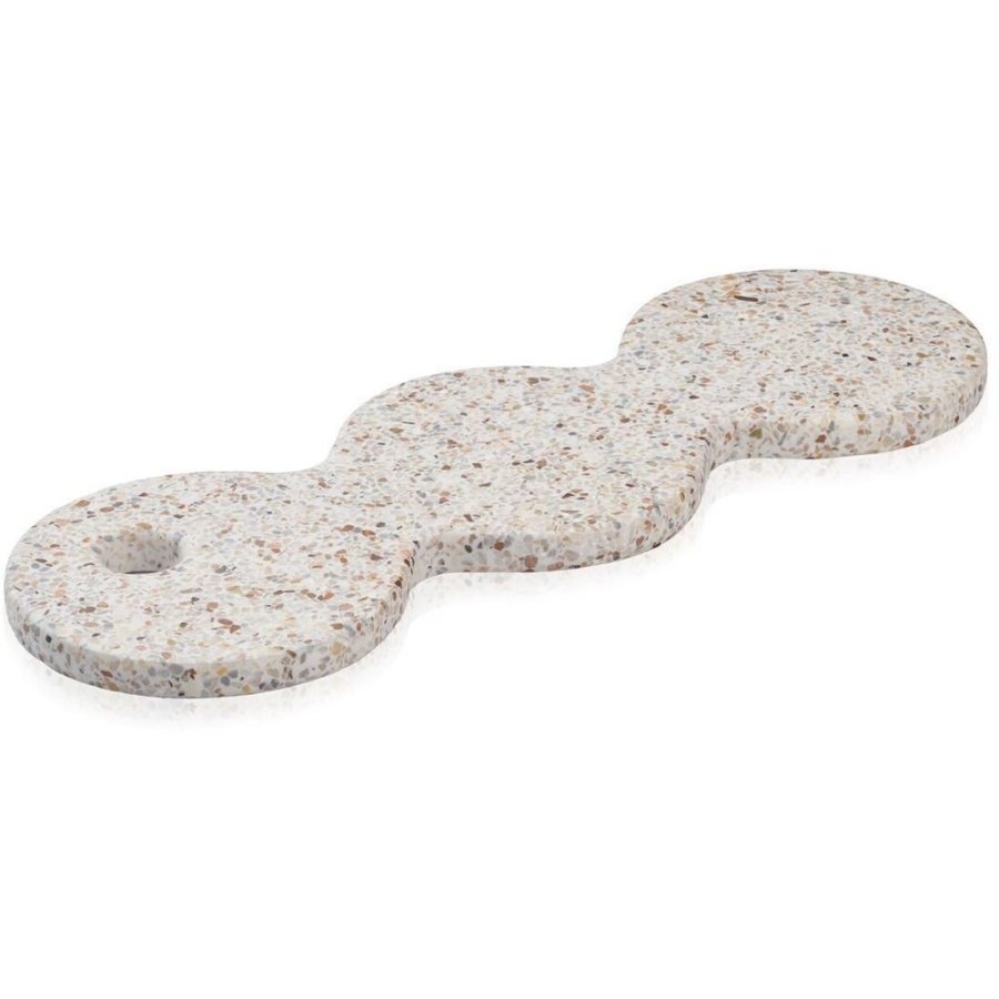 Humdakin Torino Terrazzoplatte 41x14x1,6 cm, Rot/Beige Terrazzo