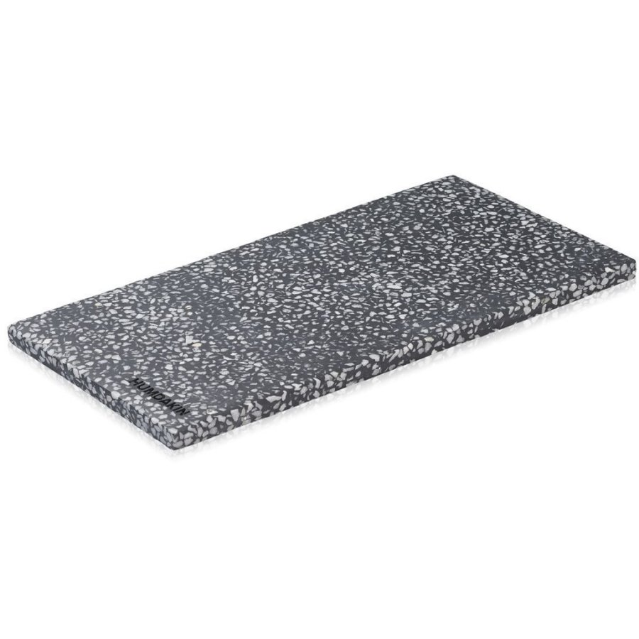 Humdakin Venice Terrazzo-plade 33,2x16,7x1,2 cm, Sort Terrazzo