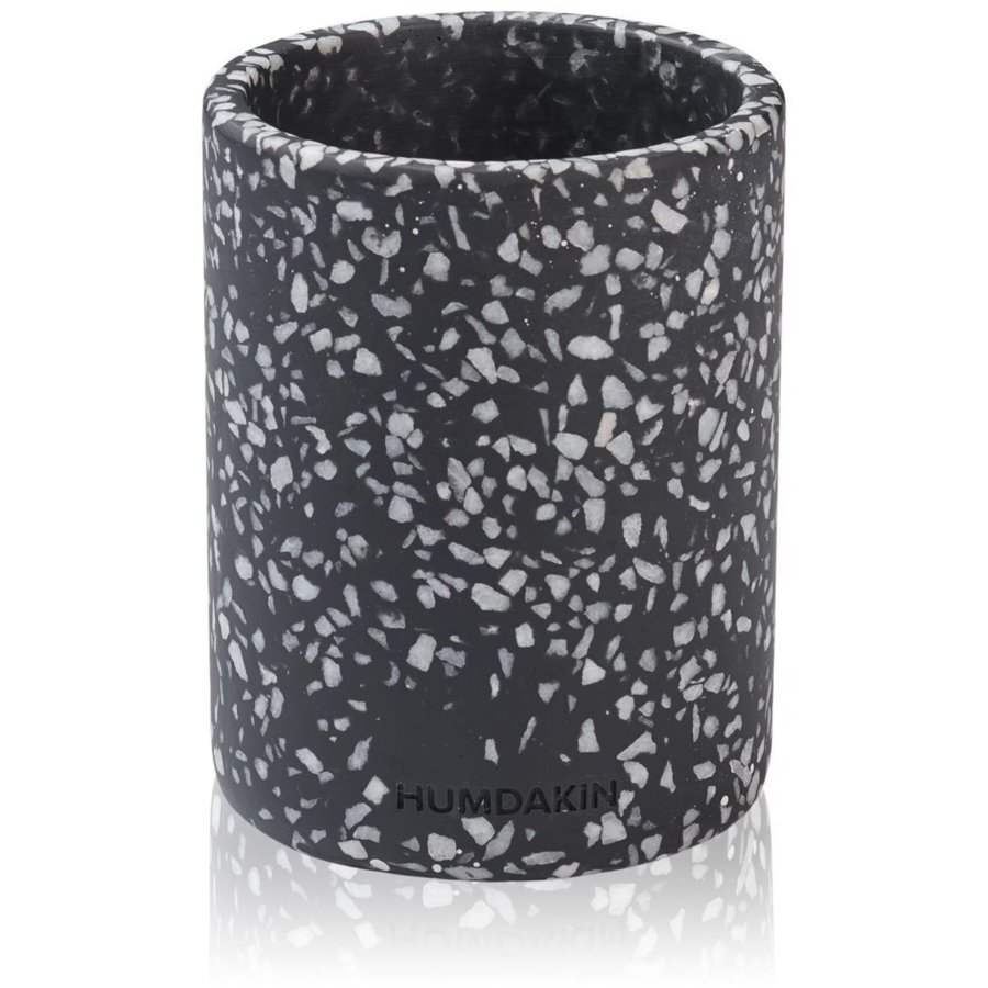 Humdakin Lucca Vase m. Lg 14x10 cm, Sort Terrazzo