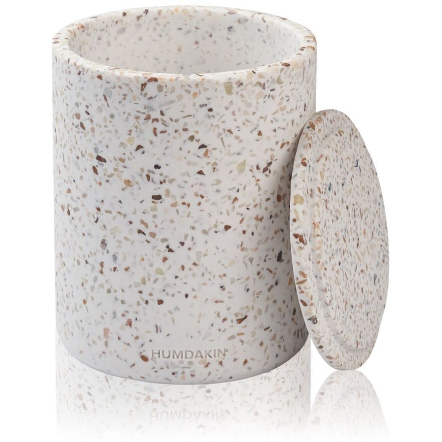 Humdakin Bologna Vase m. Deckel 17x13 cm, Rot/Beige Terrazzo