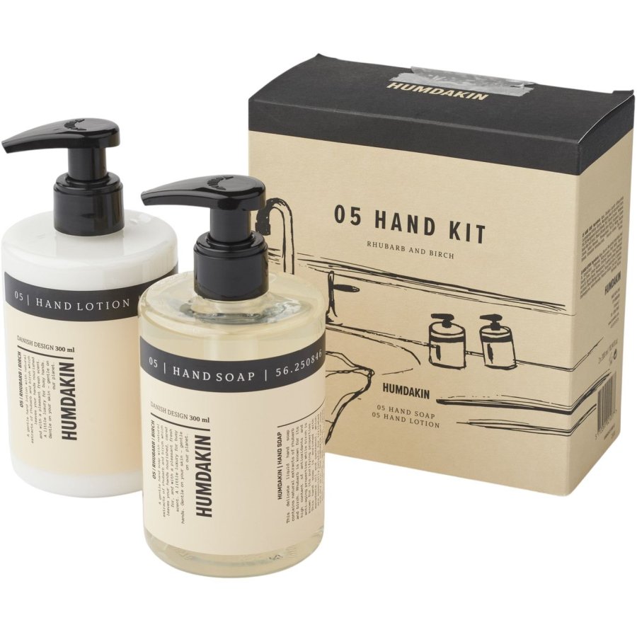Humdakin Geschenkbox m. Handseife und Handlotion 05 300 ml, Rhabarber & Birke