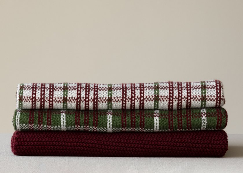 Humdakin Gestricktes Kchenhandtuch 4570cm, Winter Whisper