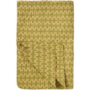 Ib Laursen Steppdecke 130x180 cm, Gelb/Gr&uuml;n