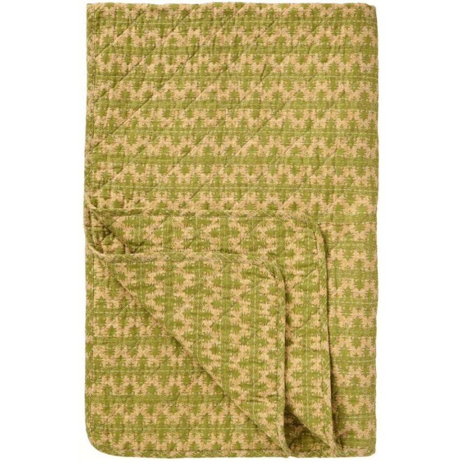 Ib Laursen Steppdecke 130x180 cm, Gelb/Gr�n