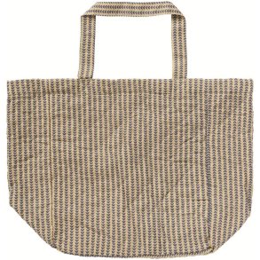 Ib Laursen Gesteppt Tasche 45x40 cm, Braun/Blau