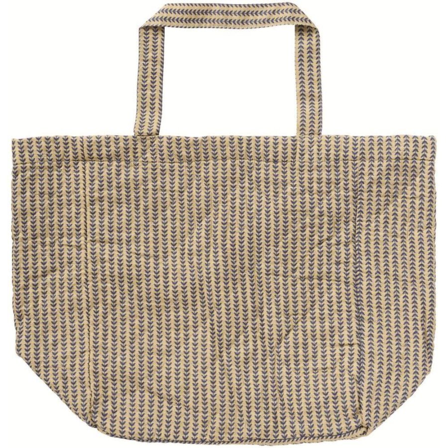 Ib Laursen Gesteppt Tasche 45x40 cm, Braun/Blau