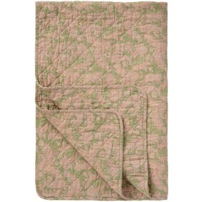 Ib Laursen Steppdecke 130x180 cm, Gr&uuml;n/Rosa