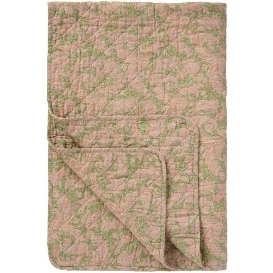 Ib Laursen Steppdecke 130x180 cm, Gr&uuml;n/Rosa