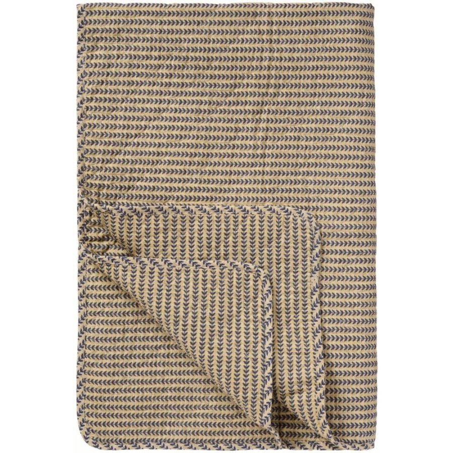 Ib Laursen Steppdecke 130x180 cm, Braun/Blau