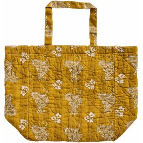 Ib Laursen Gewatteerde tas 45x40 cm, Mustard