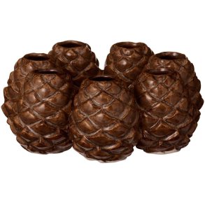 Ib Laursen Kogle Vase til 7 Blomster H6,8 cm, Brun