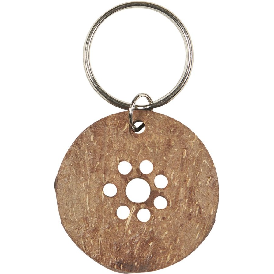 Ib Laursen N�glering m. Hulm�nster Kokosn�d �4 cm, Kokos