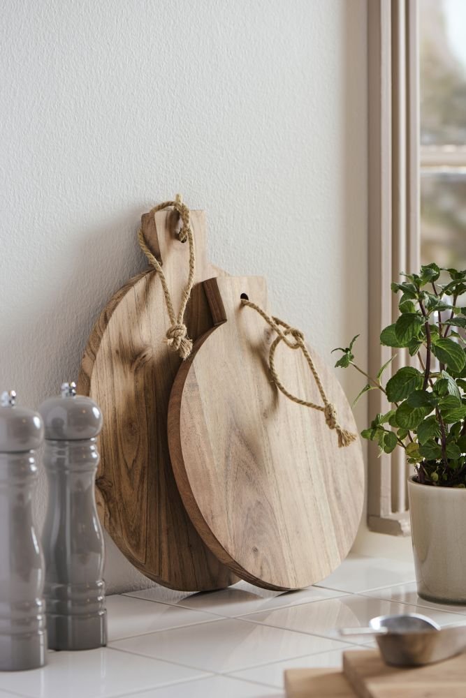 Ib Laursen Schneidebrett �30 cm, Akazie/Jute