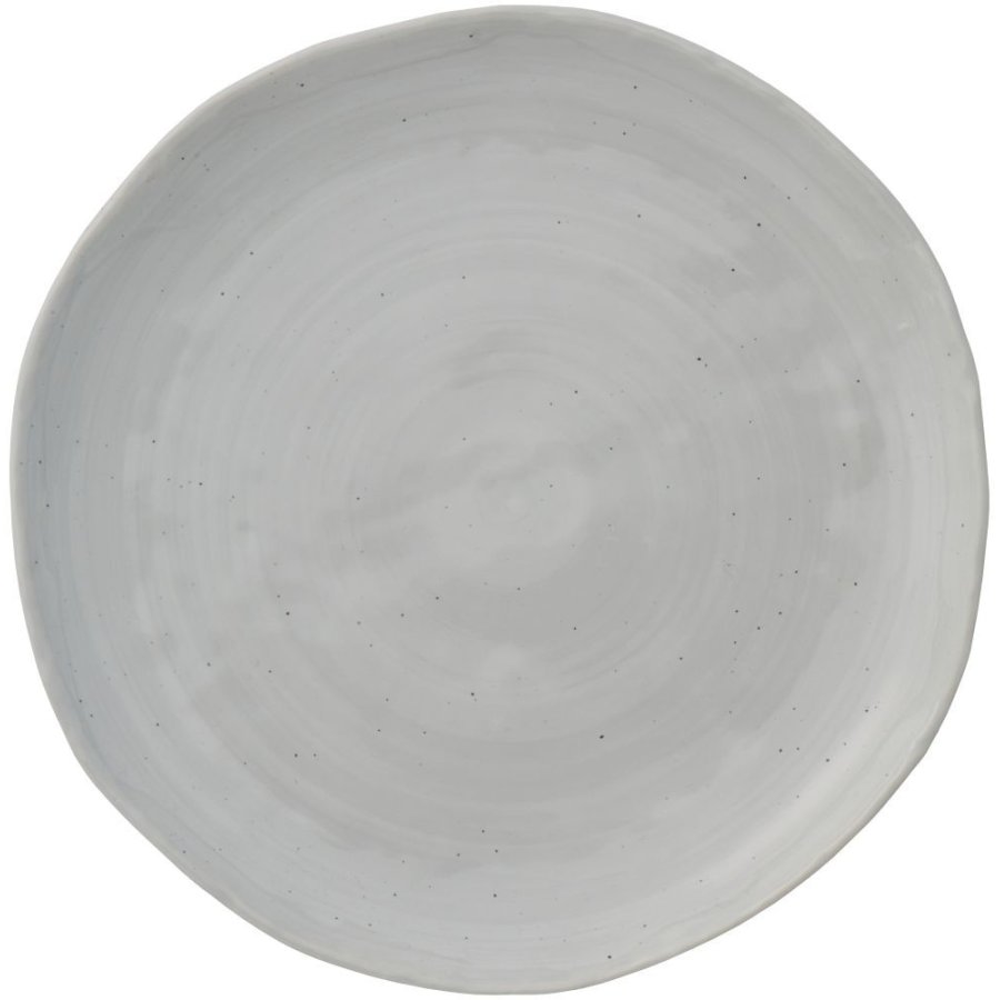 Ib Laursen Grey Waves Bord 21,5 cm, Grijs