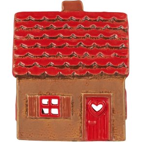 Ib Laursen Stillenat Lyshus H14,5 cm, Brun/Rd