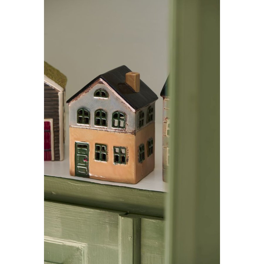 Ib Laursen Nyhavn Lyshus H15,5 cm, Gul/Gr�n