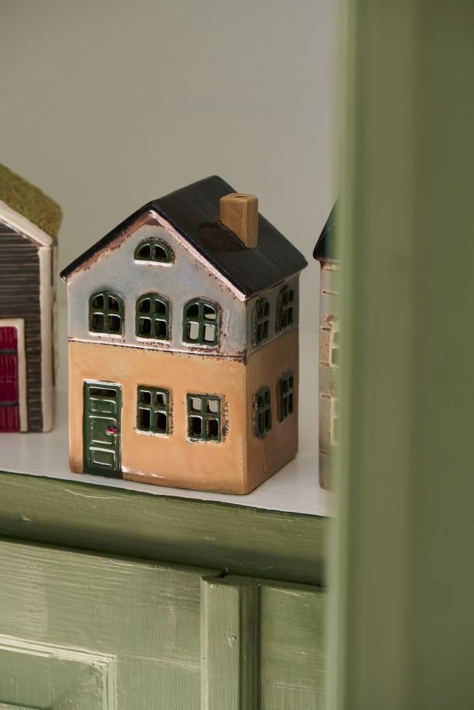 Ib Laursen Nyhavn Lyshus H15,5 cm, Gul/Gr�n