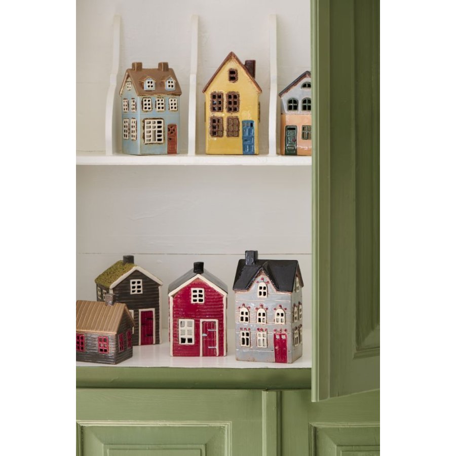 Ib Laursen Nyhavn Lyshus H19 cm, Gul/Bl�