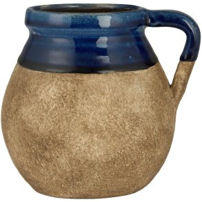 Ib Laursen Avignon Vaas H13,5 cm, Natuur/Blauw