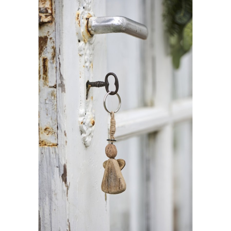 Ib Laursen N�glering m. Engel 10 cm, Tr�