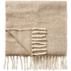 Ib Laursen Decke 130x170 cm, Sand Melange/Off White