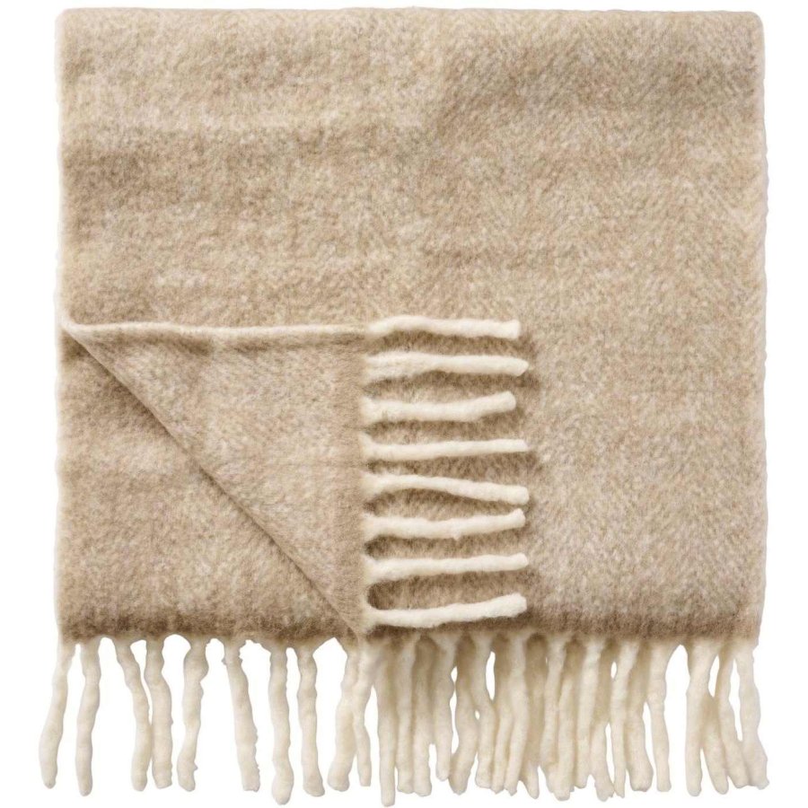 Ib Laursen Decke 130x170 cm, Sand Melange/Off White