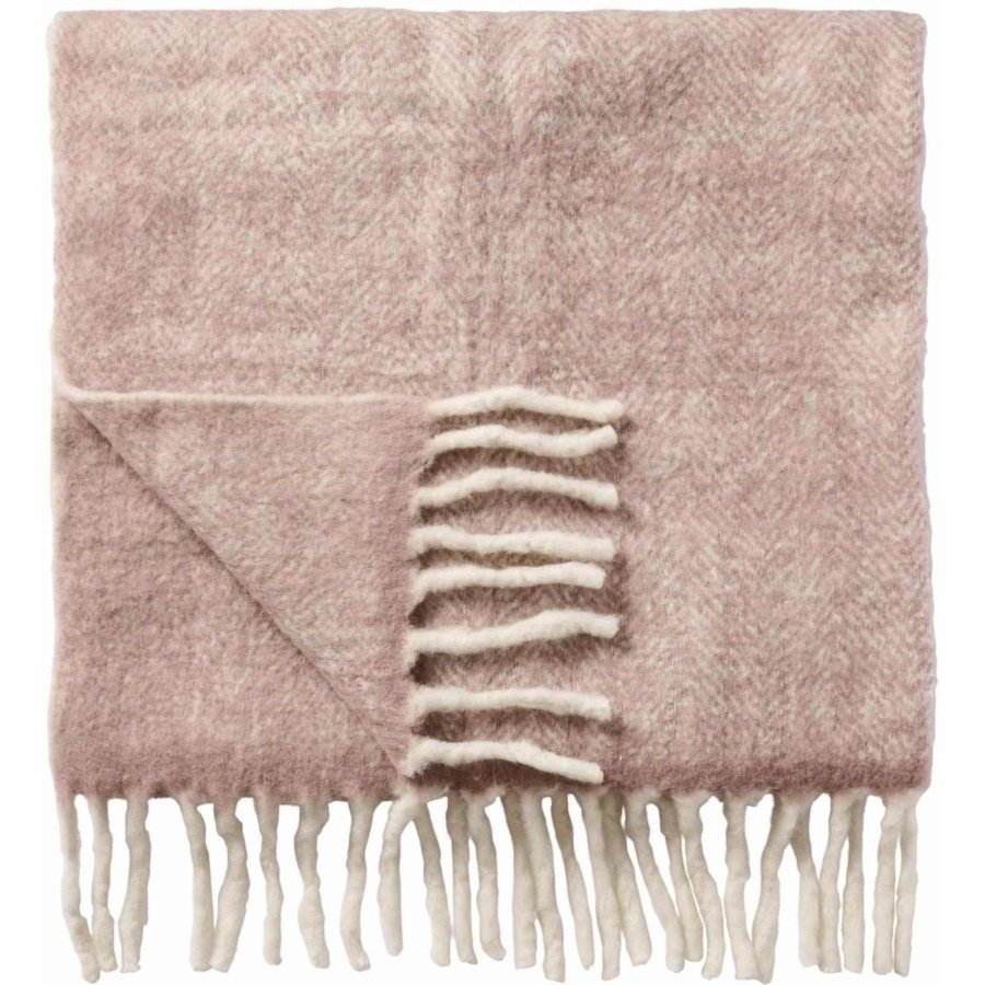 Ib Laursen Decke 130x170 cm, Mauve Melange/Off White