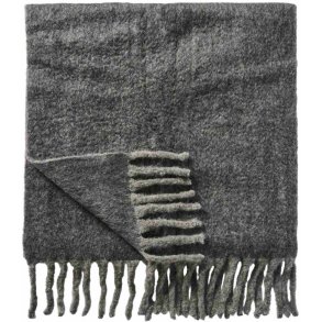 Ib Laursen Decke 130x170 cm, Anthrazit Melange/Hellgrau