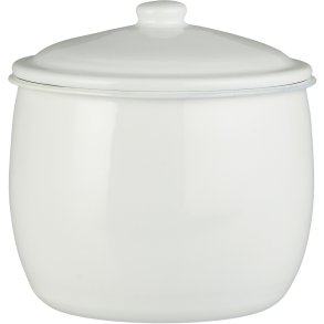 Ib Laursen Krukke m. L�g H17 cm, Hvid
