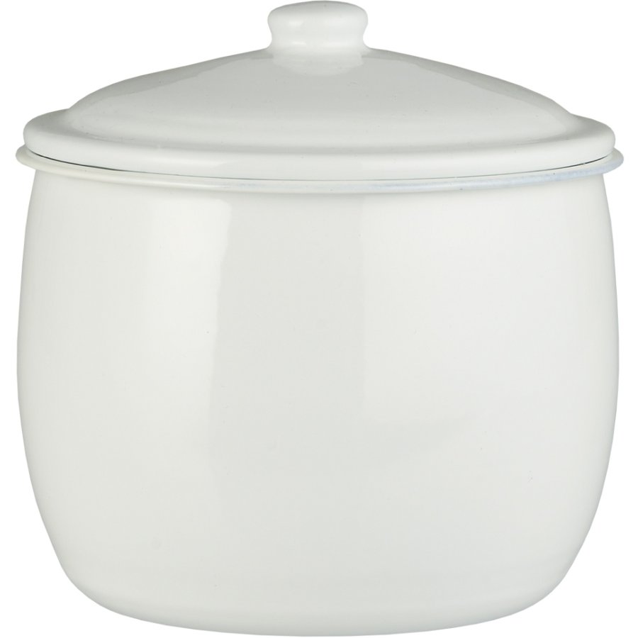 Ib Laursen Krukke m. L�g H17 cm, Hvid