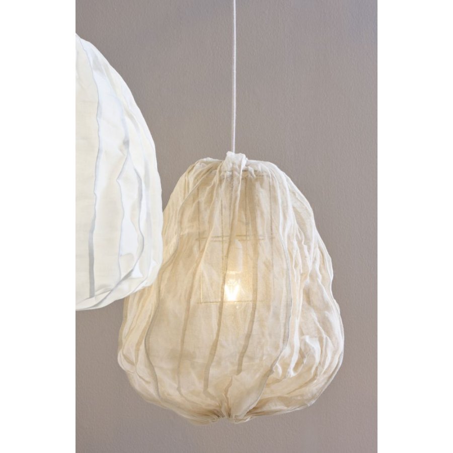 Ib Laursen Halo H�ngelampe Formbar H65 cm, Leinenfarben