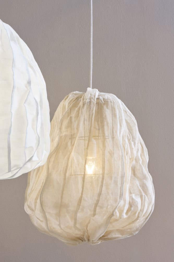 Ib Laursen Halo H�ngelampe Formbar H65 cm, Leinenfarben