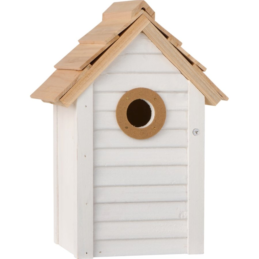 Ib Laursen Fuglehus H26 cm, Hvid/Natur