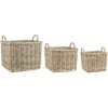 Ib Laursen Korb quadratisch 2er Set, Rattan