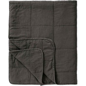Ib Laursen Vintage Quilt Sengetæppe 240x240 cm, Thunder Grey