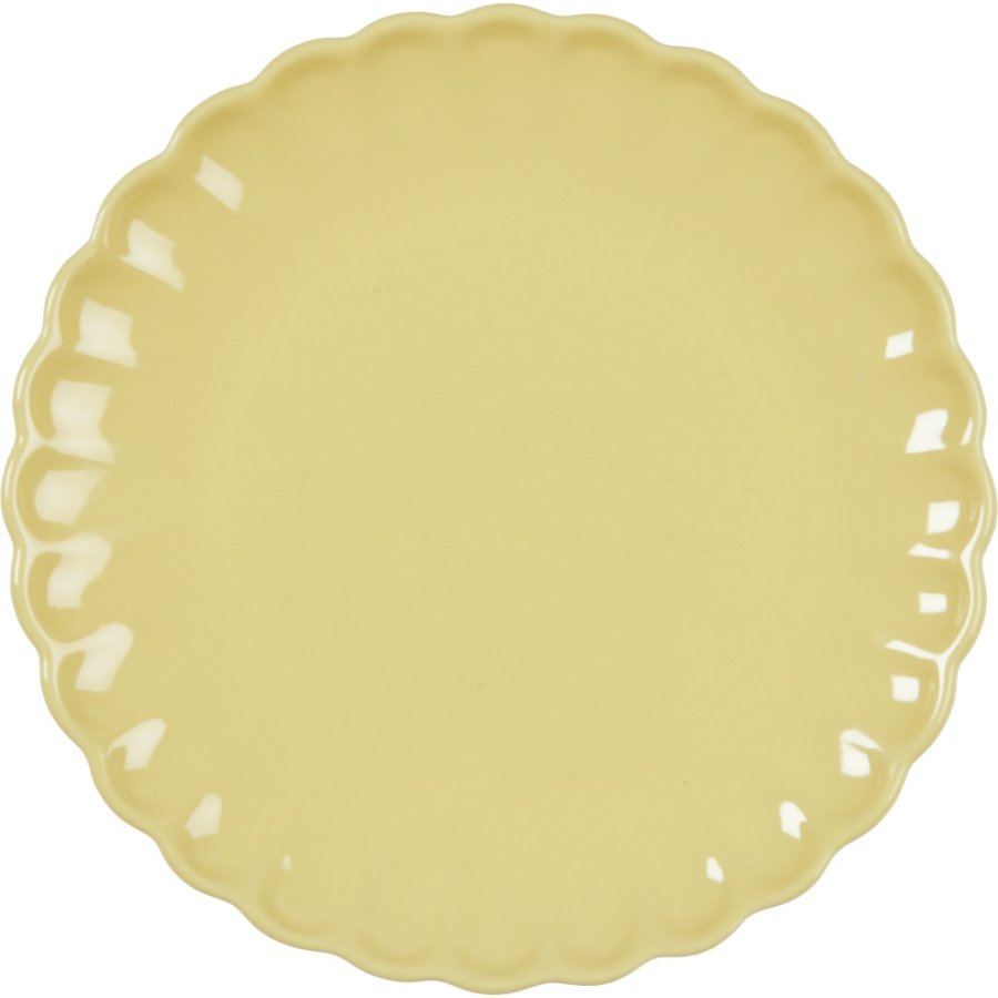 Ib Laursen Mynte Tallerken Blomst 19,5 cm, Lemonade
