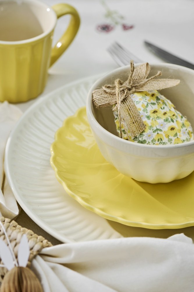 Ib Laursen Mynte Tallerken Blomst 19,5 cm, Lemonade