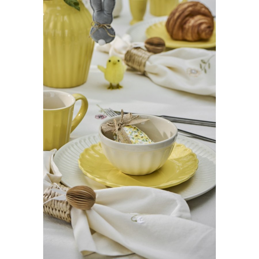 Ib Laursen Mynte Tallerken Blomst 19,5 cm, Lemonade
